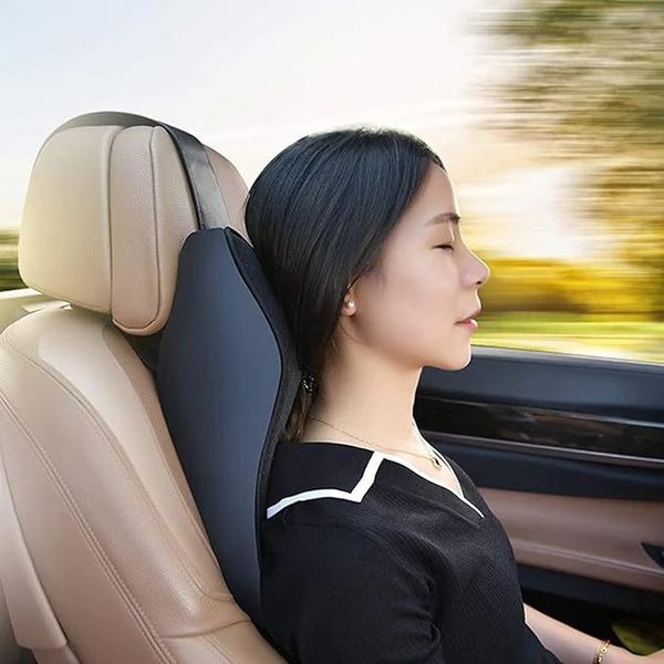 Car Seat Headrest Neck Pillow | Memory Foam Cervical Support for Pain-Free Driving