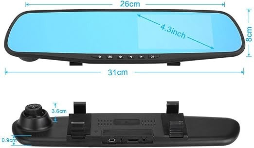 Touch Screen Dash Cam | Dual Lens Front & Rear Camera 1080P