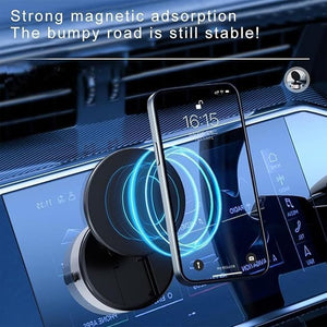 Magnetic Suction Car Phone Mount on Car Dashboard Strong Grip